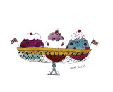 Ice Cream Dessert  c1959 (Three Scoops)
