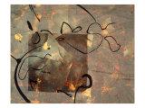 Abstract Image in Green  Brown  and Black