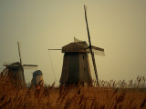 Moody Landcsape Windmills in the Netherlands
