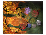 Abstract Image Green  Red  and Yellow