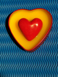 A Love Stone Heart with Blue Background