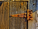 Close-Up of Rusted Door Hinge