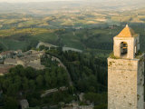 View of the Tuscan Landscape from the Torre Del Mangia in Siena