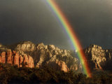 Rainbow over Crimson Cliffs  Sedona  Arizona  USA