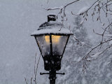 Lamp Post in the Evening Snow