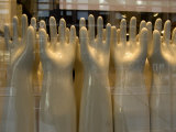 Old-Fashioned Hand Molds in a Window in New York City