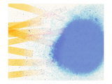 Abstract Image in Blue  White  and Yellow