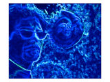 Abstract Image of Man in Blue Water
