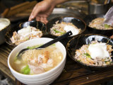 Bowls of Various Traditional Taiwanese Soups