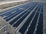 Photovoltaic Panels on a Warehouse Rooftop