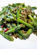 Popular Chinese Dish- Green Beans Stirfried with Pork  at Shanghai King Mang Jade Garden Restaurant