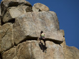Female Rock Climber at Donners Pass Road  California