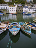 Scenic View of Boats in the Harbor in Polperro