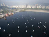 Sailboats on Guanabara Bay in Rio De Janeiro