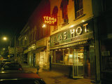 Time Exposure of a Restaurant in Wellsville  New York