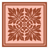 Tonal Woodblock in Coral II