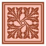 Tonal Woodblock in Coral III