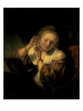Young Woman Trying Earrings  1654