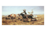 OH Cowboys Roping a Steer