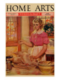 Young Mother Sews Up a Turkey