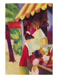 Before Hutladen (Woman with a Red Jacket and Child)