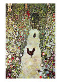 Garden Path with Chickens