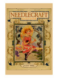 Little Girl Holds a Doll and Sports and Umbrella