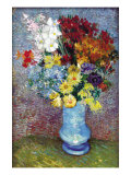 Flowers In a Blue Vase