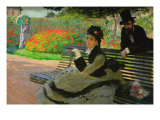 Camille Monet On a Garden Bench