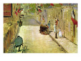 Rue Mosnier with Flags