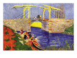 The Langlois Bridge At Arles with Women Washing