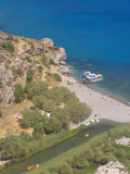 Beach  Preveli  Rethymno  Crete  Greek Islands  Greece  Europe