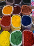 Colourful Spices at Market Stall  Osh  Kyrgyzstan  Central Asia  Asia