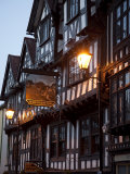 Ye Old Bullring Tavern Public House Dating from 14th Century  at Night  Ludlow  Shropshire  England