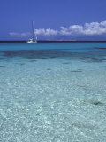 Sea and Sailing Boat  Formentera  Balearic Islands  Spain  Mediterranean  Europe