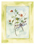 Dragonfly With Orange Flowers