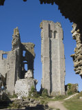 Keep  11th Century Corfe Castle  Dorset  England  United Kingdom