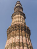 Qutb Minar  Victory Tower Built Between 1193 and 1368 of Sandstone  73M High  Delhi  India