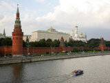 View over the Kremlin and the Moskva River  Moscow  Russia  Europe