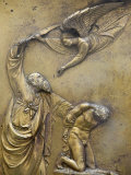 Abraham Sacrificing Isaac  Gate of Paradise Door of Baptistry of San Giovanni  Florence  Italy