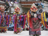 Lamas Dancing at the Hemis Festival  Ladakh  India  Asia