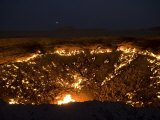 Darvaza Gas Crater in the Karakol Desert  Turkmenistan  Central Asia  Asia
