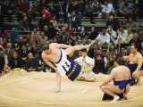 Fukuoka Sumo Competition  Entering the Ring Ceremony  Kyushu Basho  Fukuoka City  Kyushu  Japan