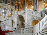 Main Staircase at the Winter Palace St Petersburg  Russia  Europe