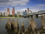 Hawthorne Bridge over the Willamette River  Portland  Oregon  United States of America
