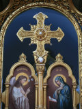 Iconostasis in Aghios Andreas Monastery Church on Mount Athos  Greece  Europe