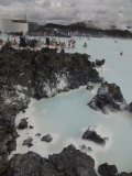 People Bathing in Hot Spring  Blue Lagoon  Iceland  Polar Regions