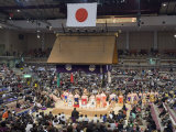 Fukuoka Sumo Competition  Entering the Ring Ceremony  Kyushu Basho  Fukuoka City  Kyushu  Japan