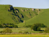 Winnats Pass  Ice Age Meltwater Gorge Cut into Reef Limestone  Peak District National Park  England