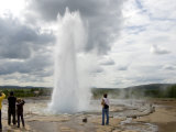 Strokkur Geyser in Eruption  Geysir Geothermal Basin  Southwest Area  Iceland  Polar Regions